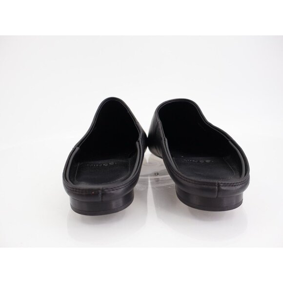 VINCE Cay Slip On Mule Black Leather Pointed Toe Flat Size 7M - Picture 6 of 13